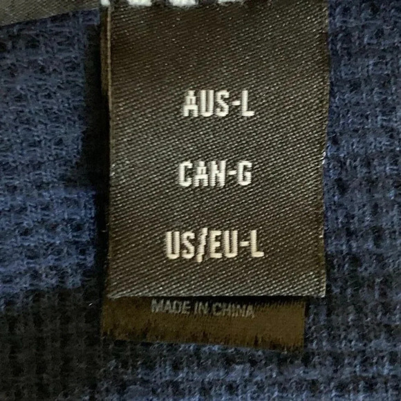 Volcom Men's Thermal Waffle Colorblock Lightweight Sweater Pullover Hoodie SZ L - Picture 7 of 11